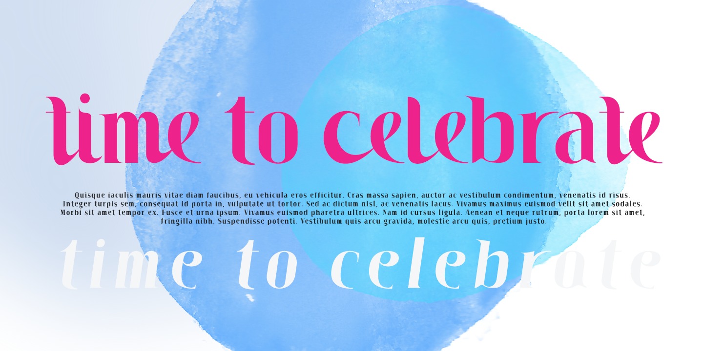 Beispiel einer Claudia Fiesta Italic-Schriftart